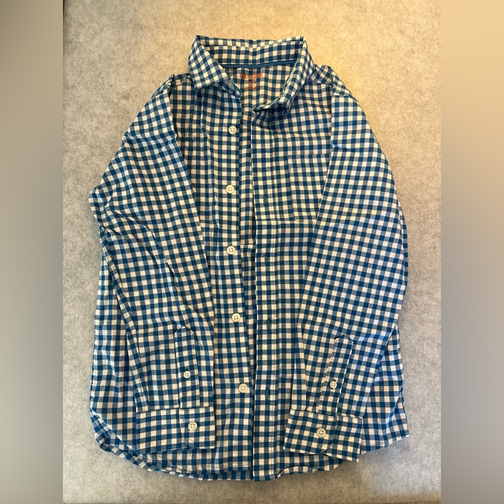Cat & Jack Blue and Cream Checkered Shirt